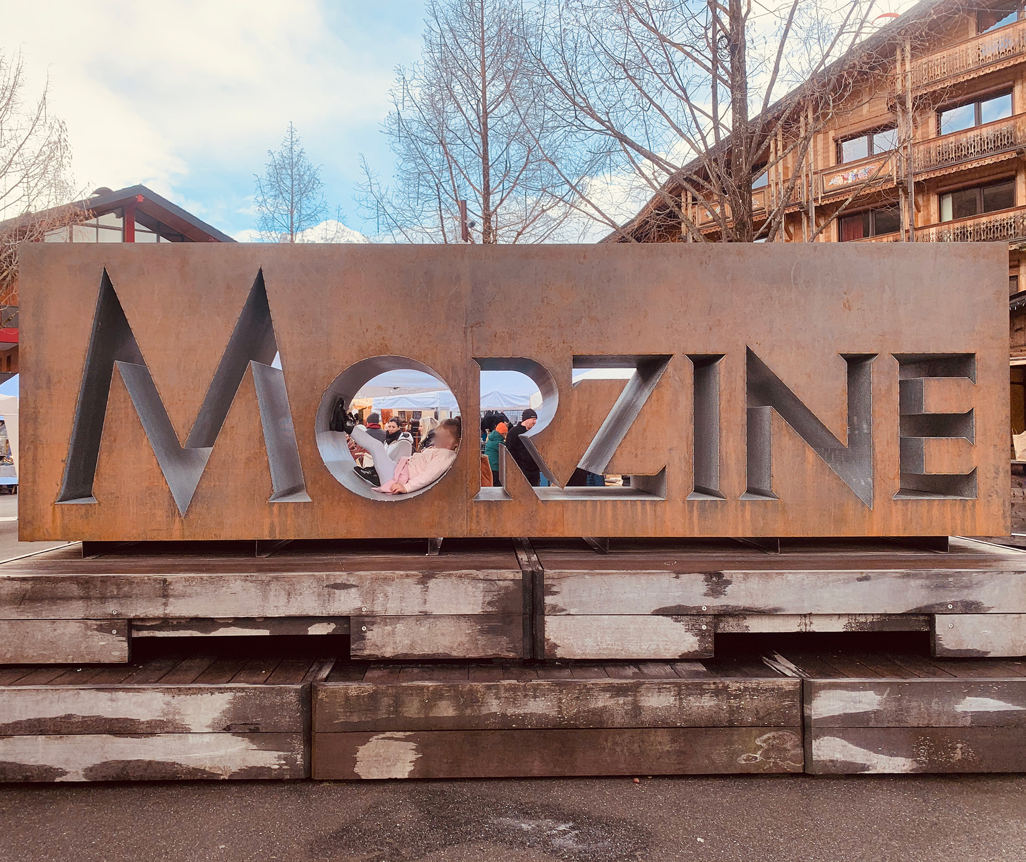 Alpine Resort Nannies Morzine Sign